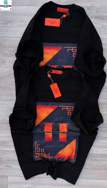 T-shirt homme graphique noir