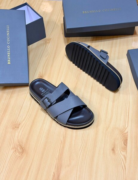 Mules en cuir pour homme