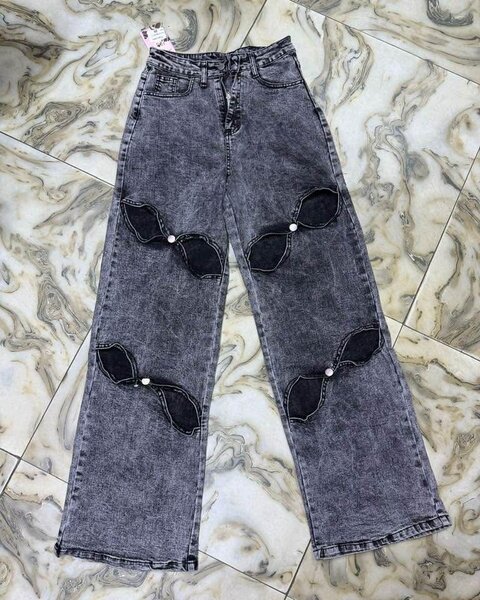 Jeans larges imprimés pour femmes