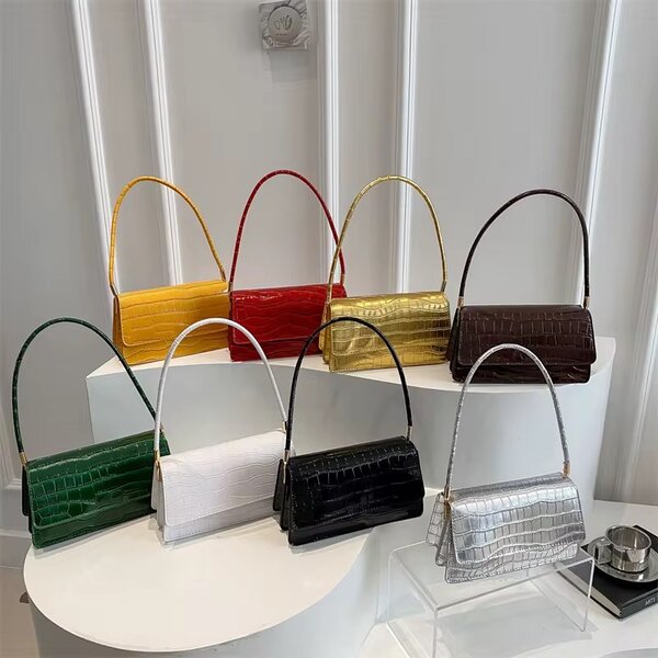 Sac Bandoulière Croco Élégant