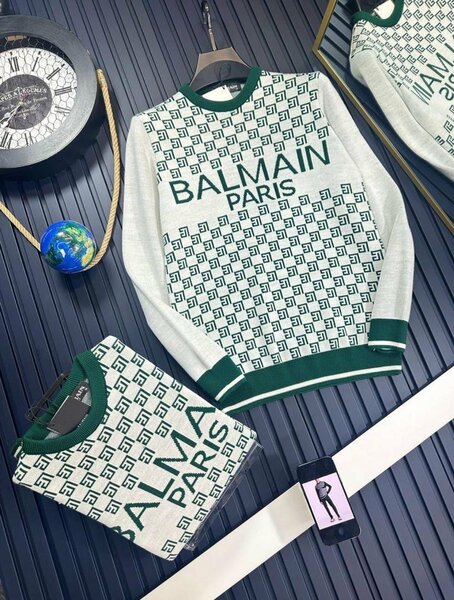 Pull à logo Balmain Paris