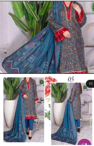 Three-piece with print