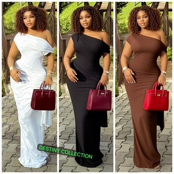 Robe élégante à une épaule