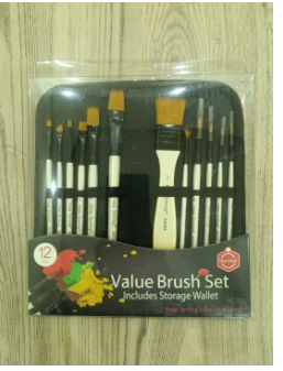 Pack of 1о Multi Shapes High Quality Nylon Professional Art Brush Set Water Color Oil Acrylic Artist Paint Brush Set