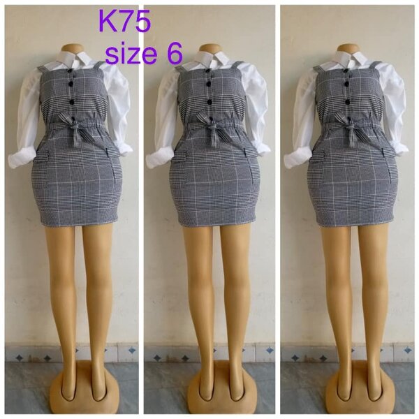 Checkered sundress, short, size 6