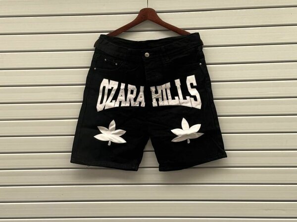 Shorts en jean noir Ozara