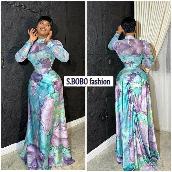 Robe longue colorée élégante