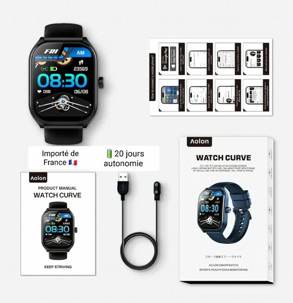 Montre Connectée Curve -France