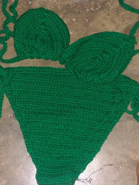 Bikini crochet vert