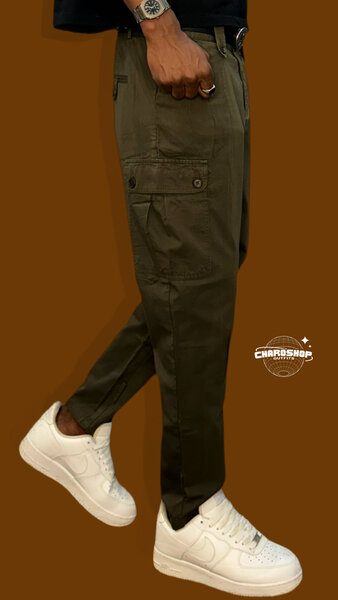 Pantalon cargo vert homme