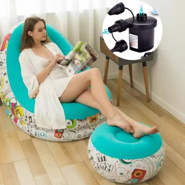 Fauteuil Gonflable avec Repose-Pieds