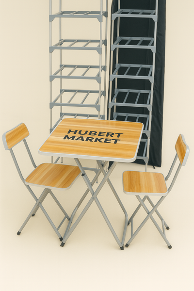 Ensemble table pliante carré