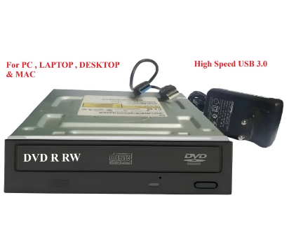 External DVD Rom - R RW - High-Speed USB 3.0 - DVD Player