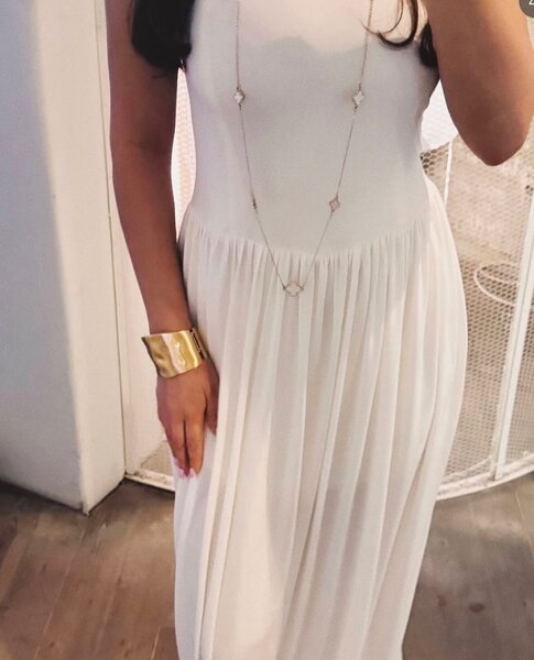 белое платье макси