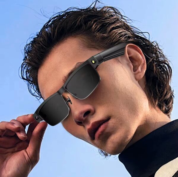 Lunettes de soleil intelligentes avec caméra HD 8MP