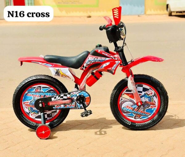 Vélo cross enfant N16 rouge et noir