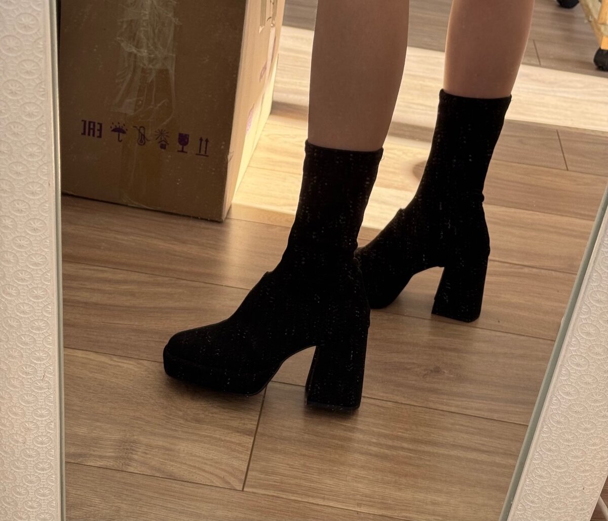 Полуботфорты на устойчивом каблуке