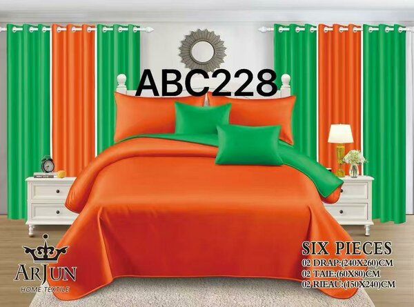 Parure de lit 6 pièces colorée