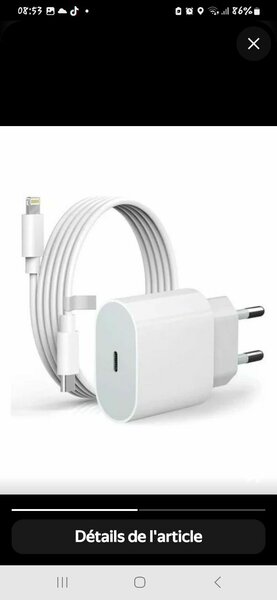 Chargeur iPhone
