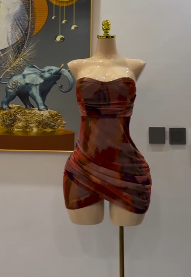 Mini dress with print