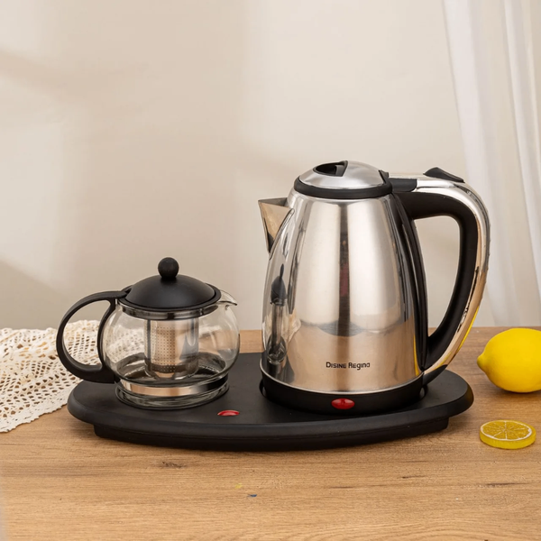 Bouilloire Électrique en Inox avec Théière