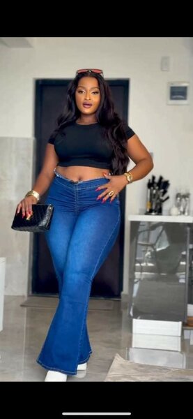 Jean évasé taille haute