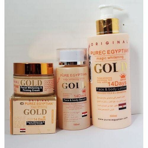 Pure Egyptian Gold Set (lotion, face serum & face cream)