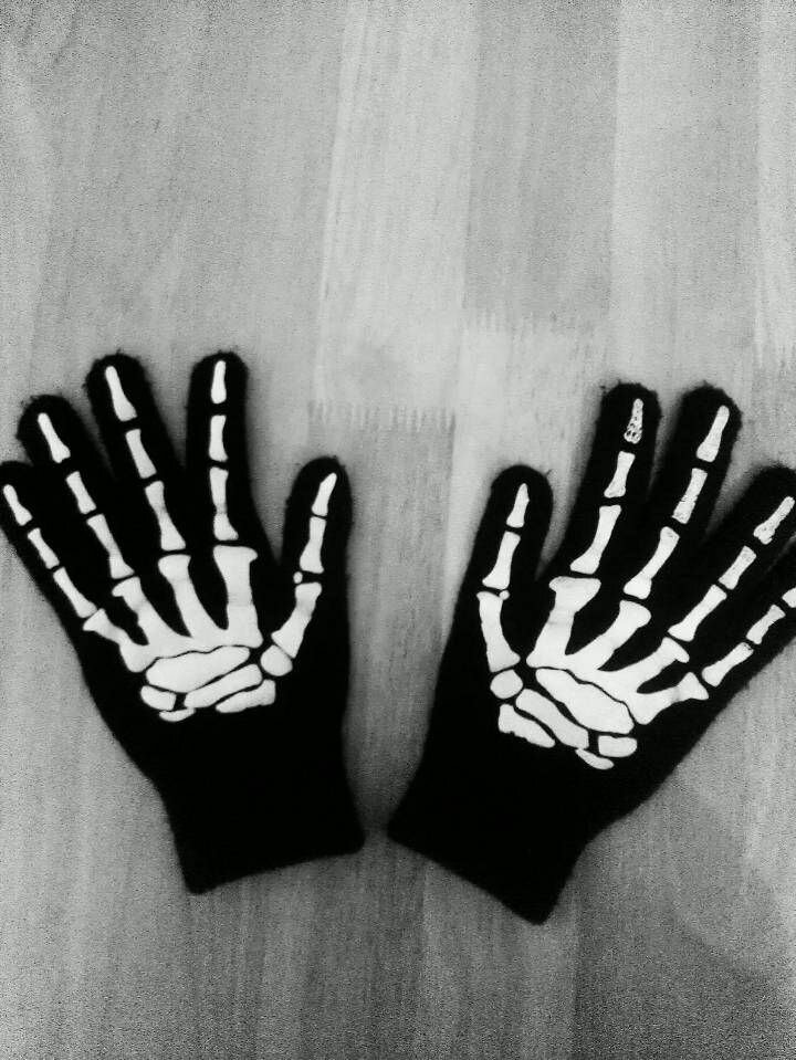 Masque skull et gants squelette