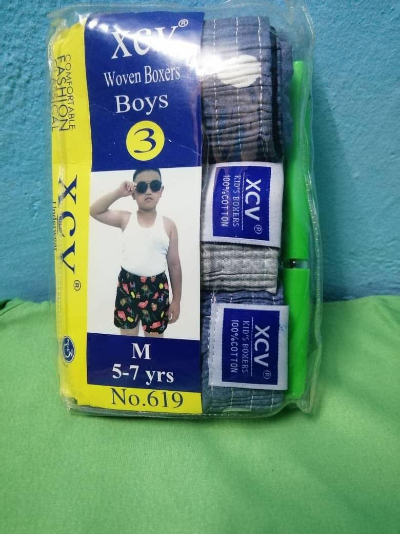 Boxers en coton pour garçons XCV