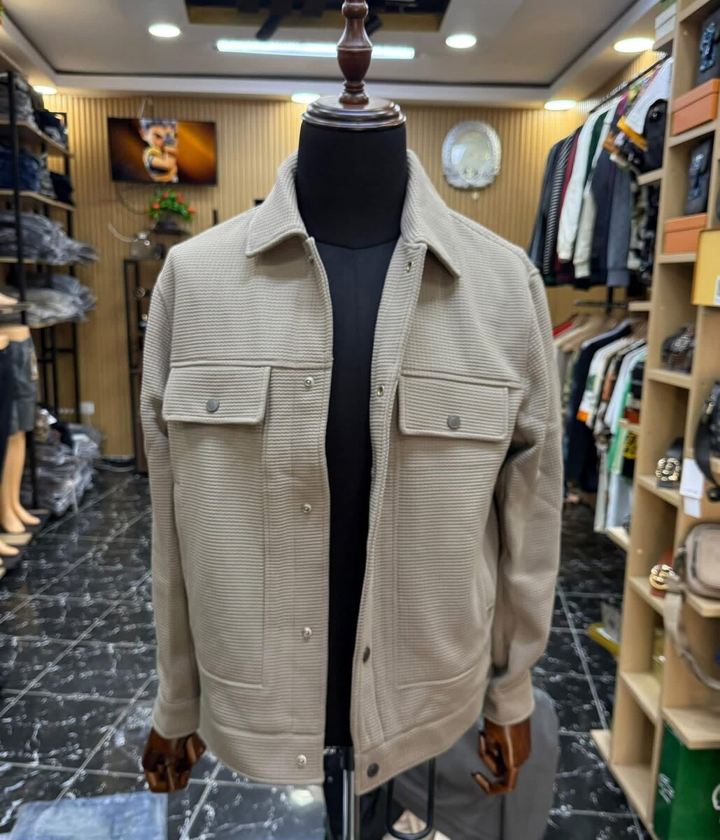 Veste en tissu texturé