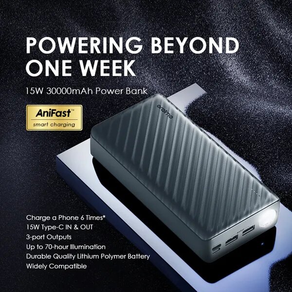 oraimo PowerBox 300 Lite 30000mAh 15W Power Bank