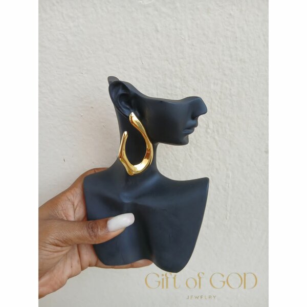 Boucles d'Oreilles Sculpturales Dorées