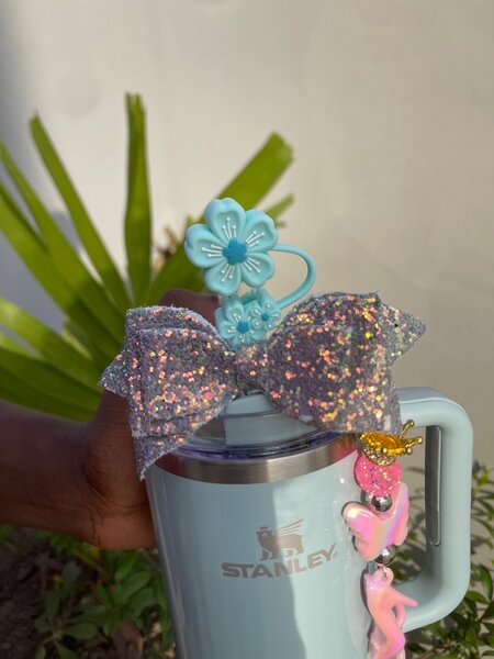 Mint Green Stanley Tumbler with accessories 40oz