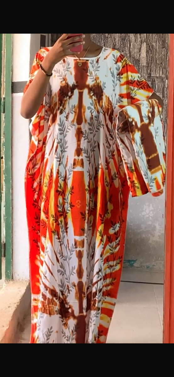 Robe longue imprimée ethnique