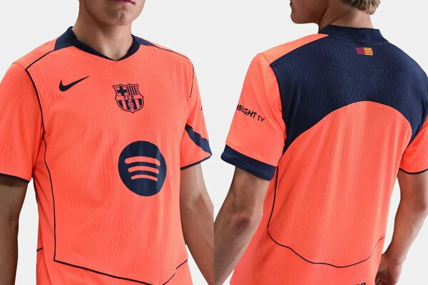 Maillot de Football Barça Orange