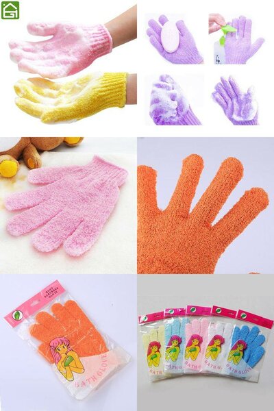 Gants exfoliants doux