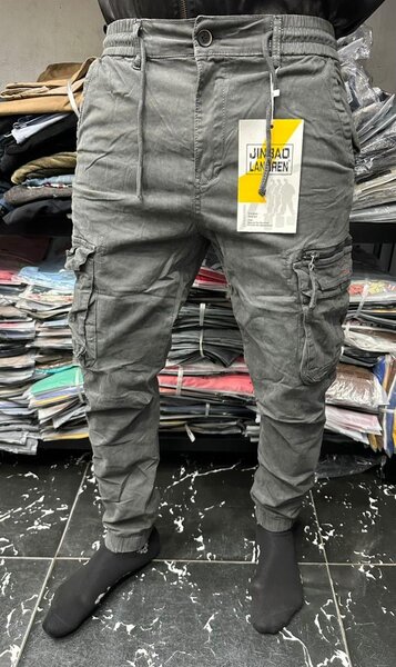 Pantalon cargo homme gris