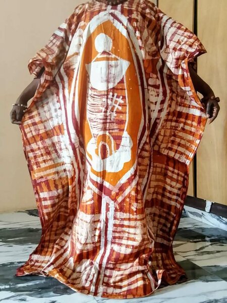 Robe Kaftan en Wax Vibrant