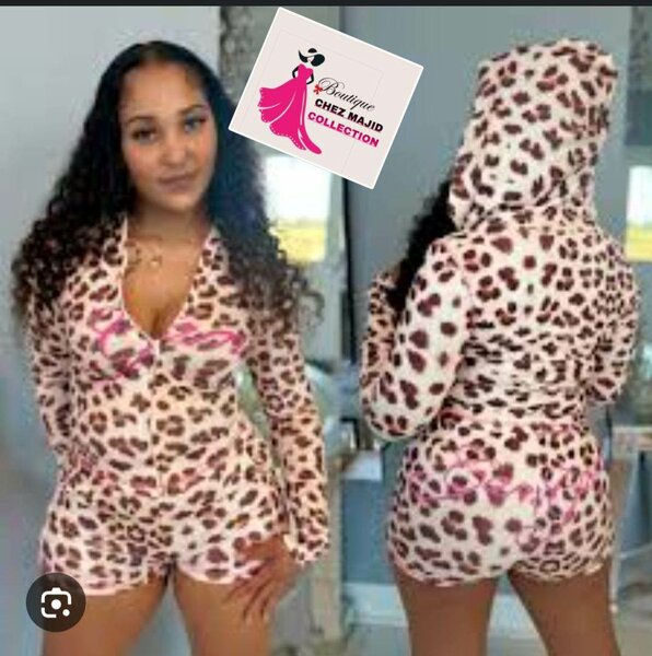 Ensemble Pyjama Léopard Femme