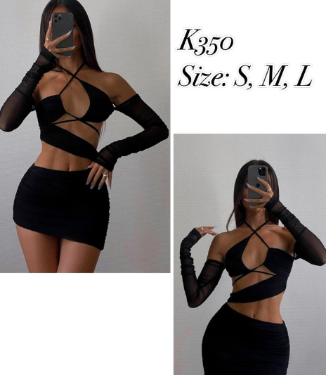 black dress with slits