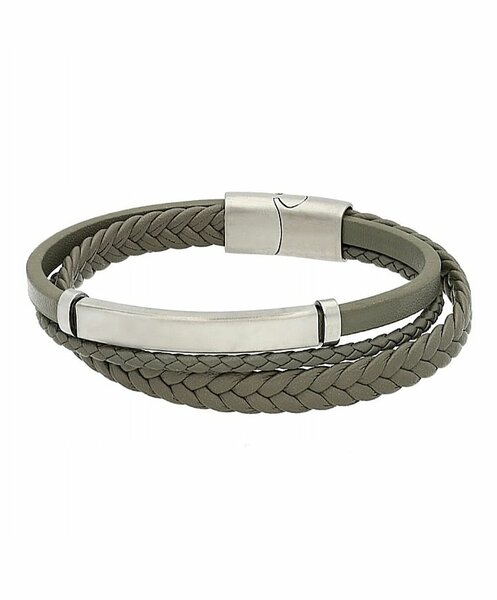 Bracelet en cuir tressé homme
