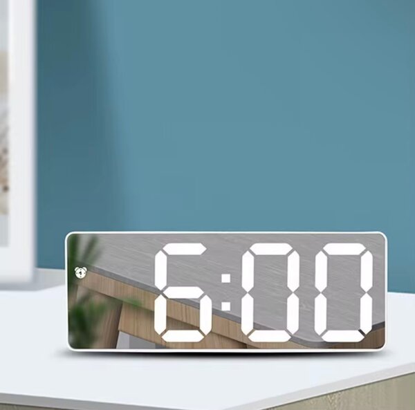 Réveil numérique LED miroir