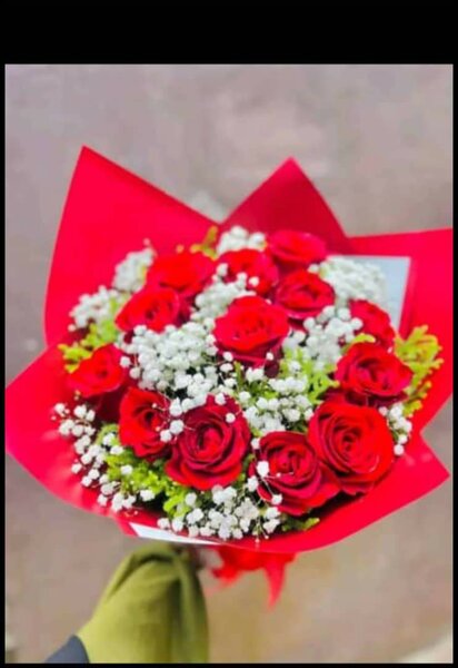 Bouquet de roses rouges élégantes