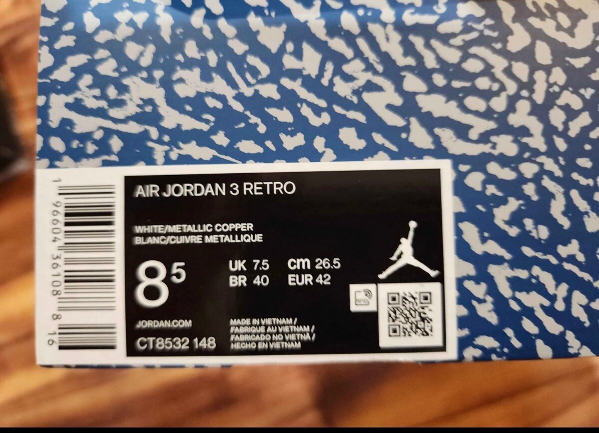 Air Jordan 3 Retro Blanc Cuivre