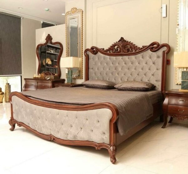 Rose wood total solid bed set