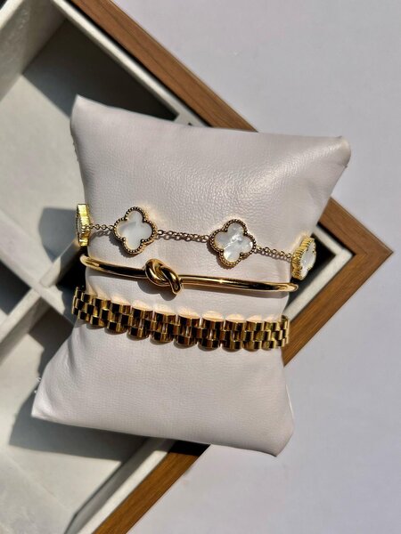 Ensemble de 3 bracelets en or