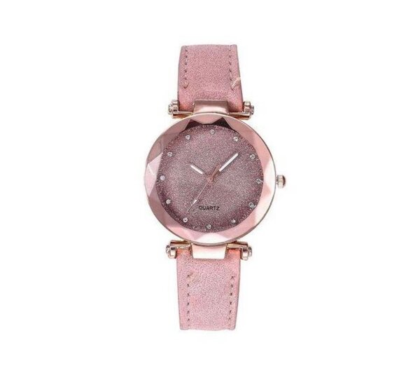Montre Femme Quartz Rose Pailleté