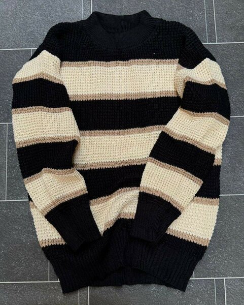 Pull rayé en laine douce