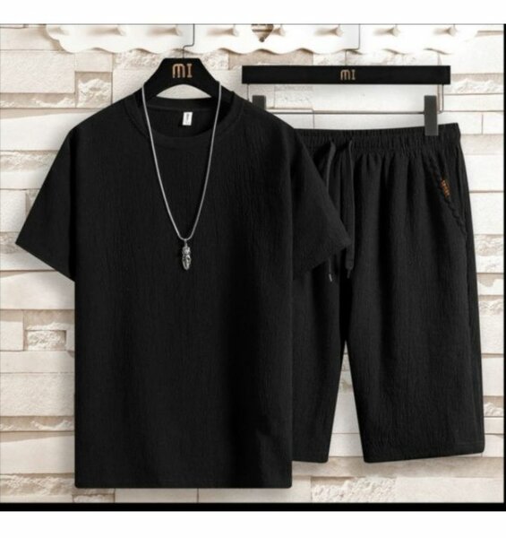 Ensemble short homme noir élégant