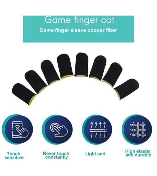 Anti Sweat Finger or Thumb Sleeves Cover Gaming Gloves
